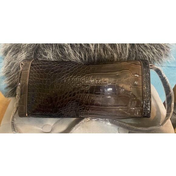 Sondra Roberts Squared Ombre Brown Clutch Shoulder Bag New - Picture 4 of 6